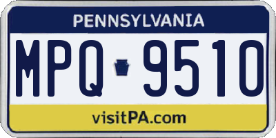 PA license plate MPQ9510