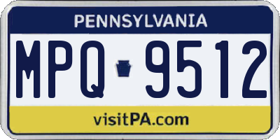 PA license plate MPQ9512