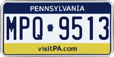 PA license plate MPQ9513