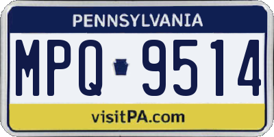 PA license plate MPQ9514