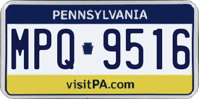 PA license plate MPQ9516