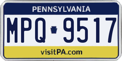 PA license plate MPQ9517