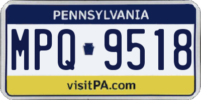 PA license plate MPQ9518