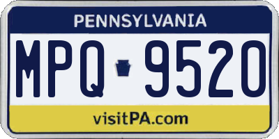 PA license plate MPQ9520