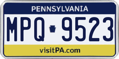 PA license plate MPQ9523
