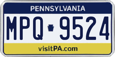 PA license plate MPQ9524