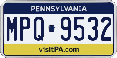 PA license plate MPQ9532