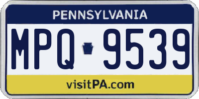 PA license plate MPQ9539