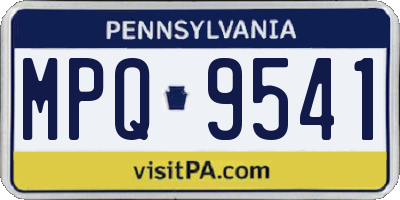 PA license plate MPQ9541