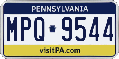PA license plate MPQ9544