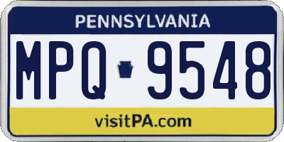PA license plate MPQ9548