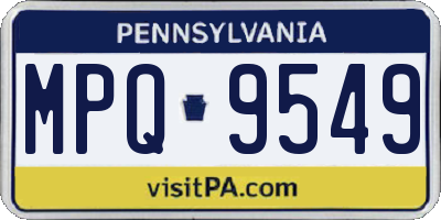 PA license plate MPQ9549