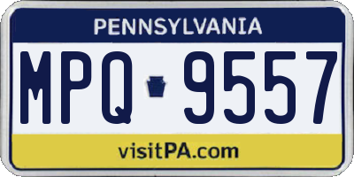 PA license plate MPQ9557