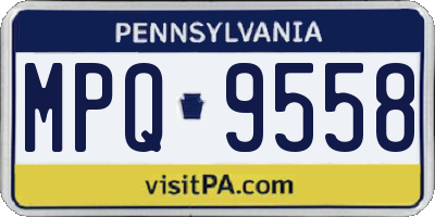 PA license plate MPQ9558