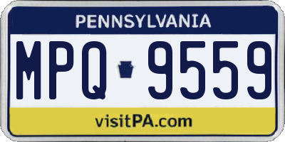 PA license plate MPQ9559