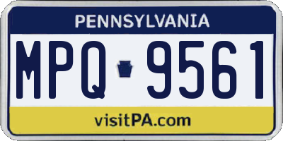 PA license plate MPQ9561
