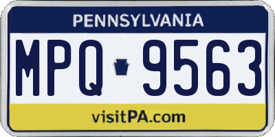PA license plate MPQ9563