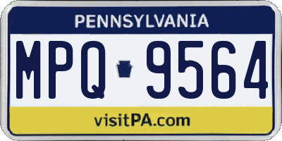 PA license plate MPQ9564