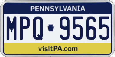 PA license plate MPQ9565