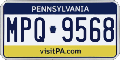 PA license plate MPQ9568