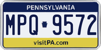 PA license plate MPQ9572