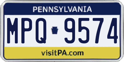PA license plate MPQ9574