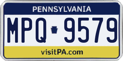 PA license plate MPQ9579