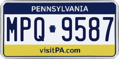 PA license plate MPQ9587