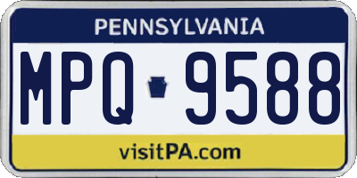 PA license plate MPQ9588