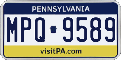 PA license plate MPQ9589