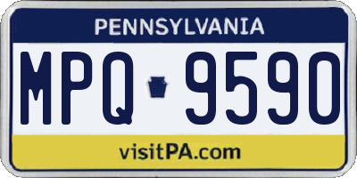 PA license plate MPQ9590