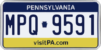 PA license plate MPQ9591