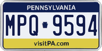 PA license plate MPQ9594
