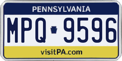 PA license plate MPQ9596