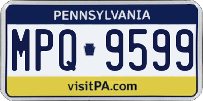PA license plate MPQ9599