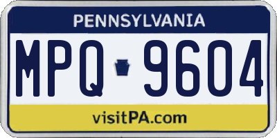 PA license plate MPQ9604