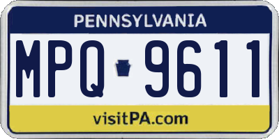 PA license plate MPQ9611