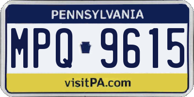 PA license plate MPQ9615