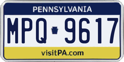 PA license plate MPQ9617