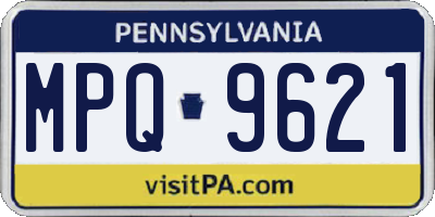 PA license plate MPQ9621
