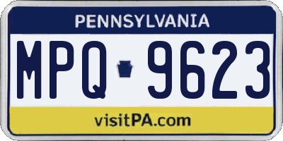 PA license plate MPQ9623