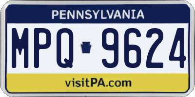 PA license plate MPQ9624