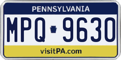 PA license plate MPQ9630