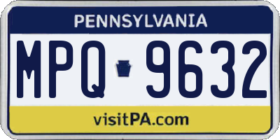 PA license plate MPQ9632