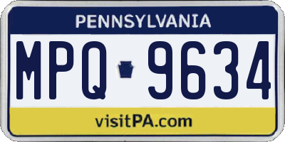 PA license plate MPQ9634