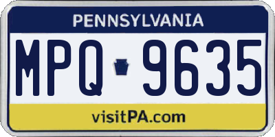 PA license plate MPQ9635