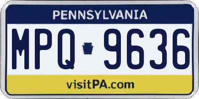 PA license plate MPQ9636