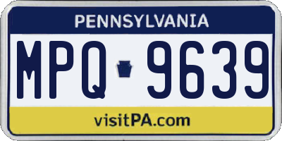 PA license plate MPQ9639
