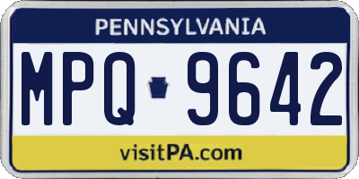PA license plate MPQ9642