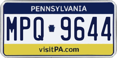 PA license plate MPQ9644